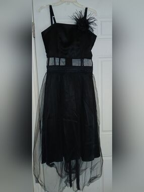 Super Low Fat Black Dress Fit and Flare Y2K GOTH Size Small